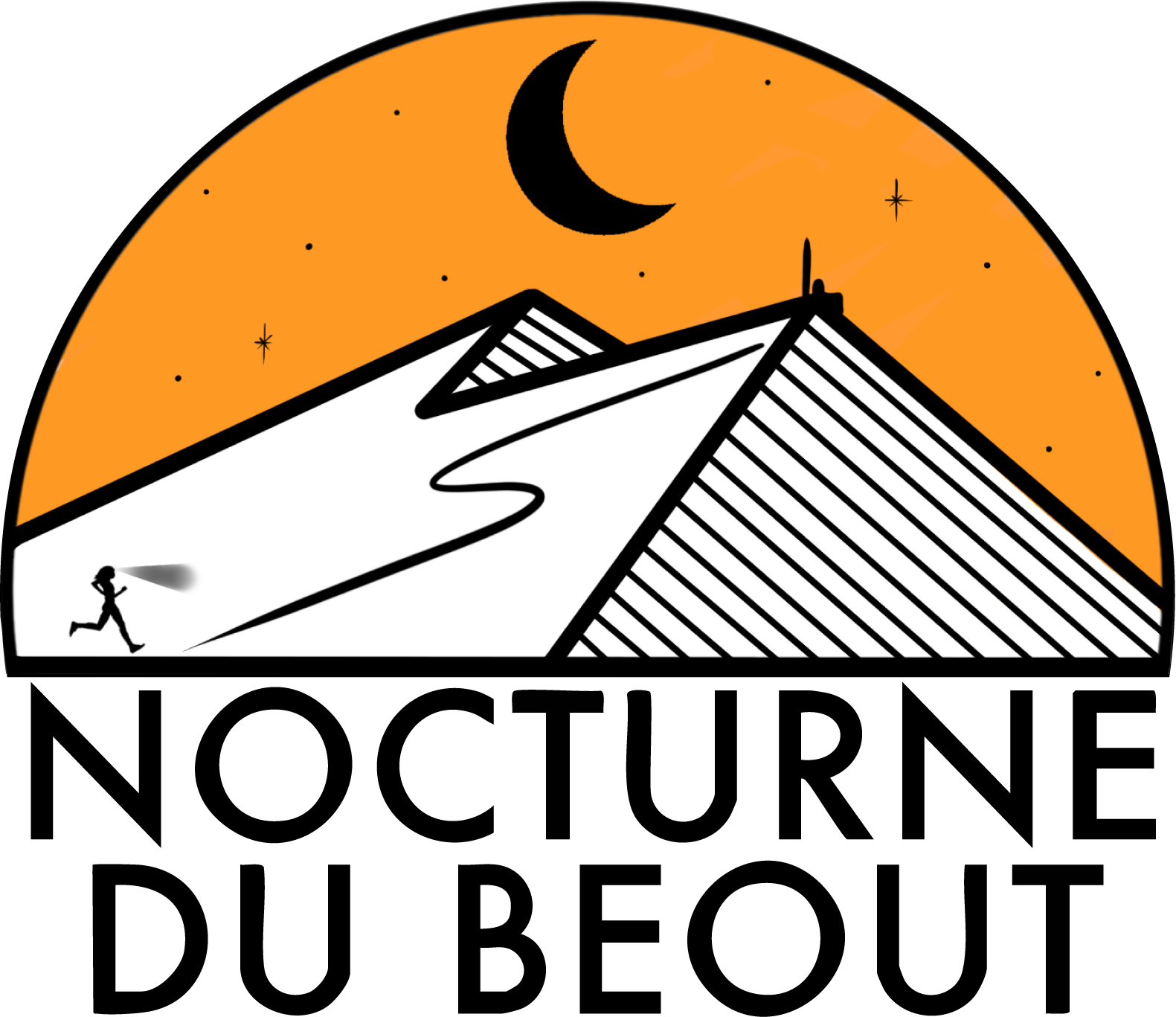 Logo de la Nocturne du Béout avec l'écriture en noir