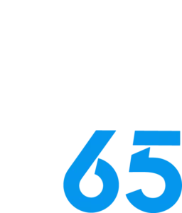 Mini logo en blanc du club de course Endurance 65 à Lourdes